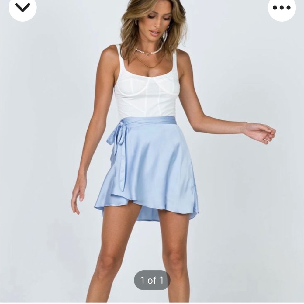 Princess polly blue wrap skirt